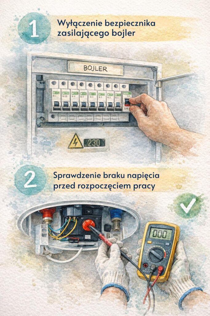 bojler ecofix 50l - regulacja temperatury na wyłączonym zasilaniu