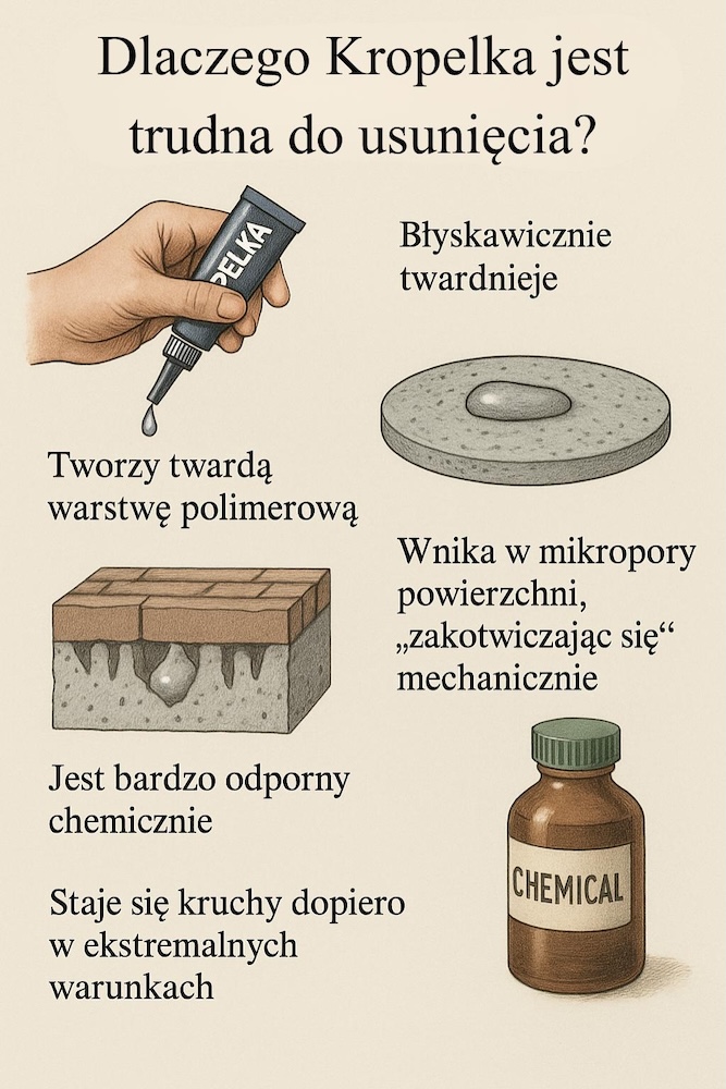 dlaczego kropelkę trudno rozpuścić dlaczego kropelka jest trudna do rozpuszczenia