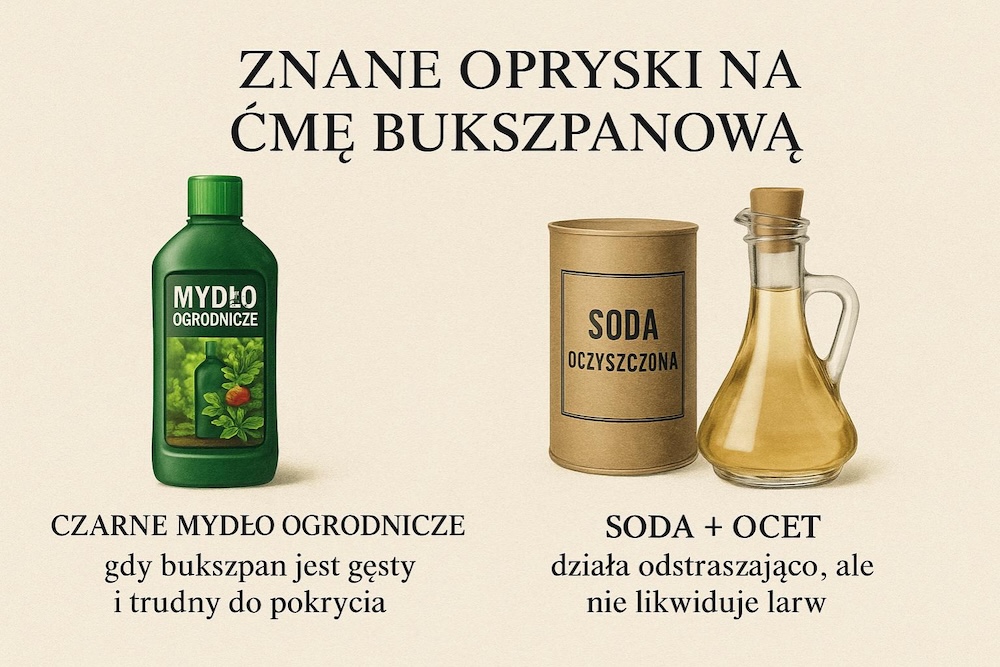 domowe sposoby na ćmę bukszpanową - opryski 
