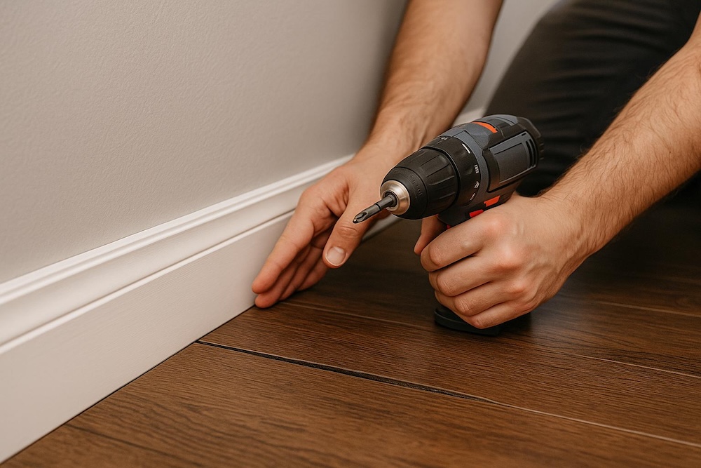 jak połączyć rozchodzące się panele wkrętarką 