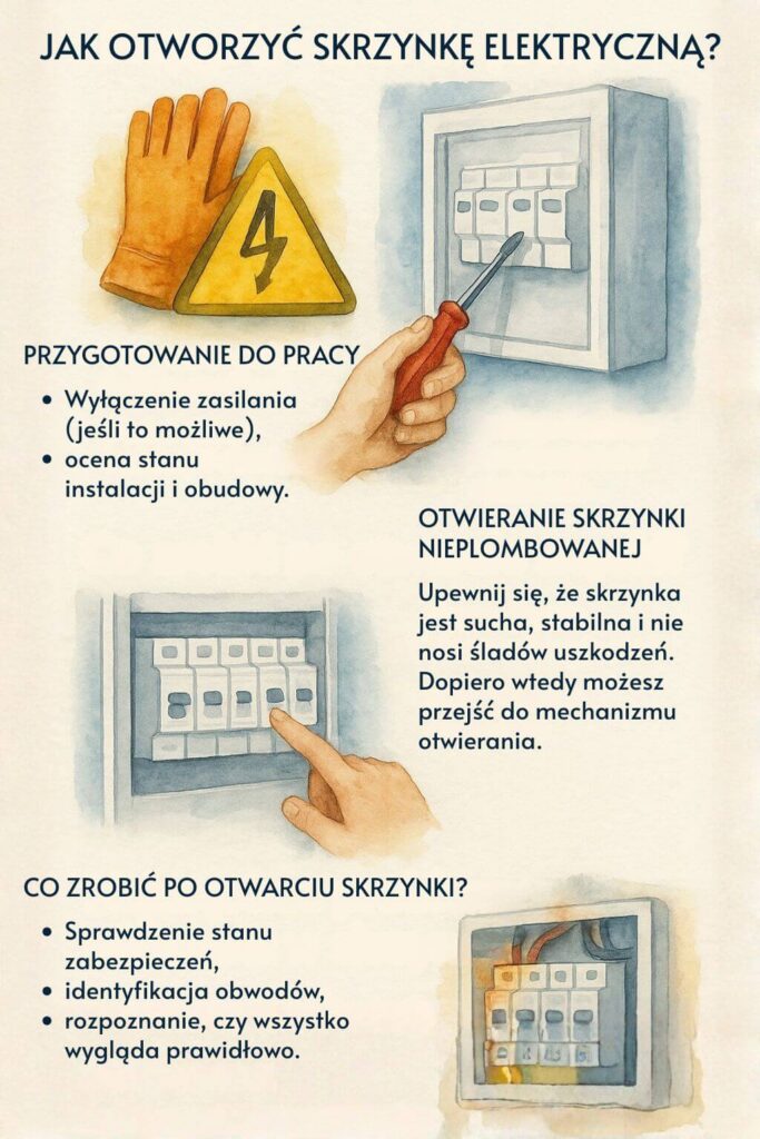 Jak otworzyć skrzynkę elektryczną? Krok po kroku 