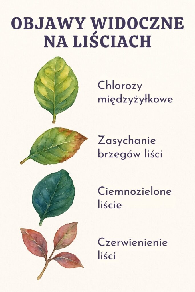 Przenawożenie borówki amerykańskiej – objawy zauważalne na liściach Przenawożenie borówki amerykańskiej – objawy ukazujące się na liściach