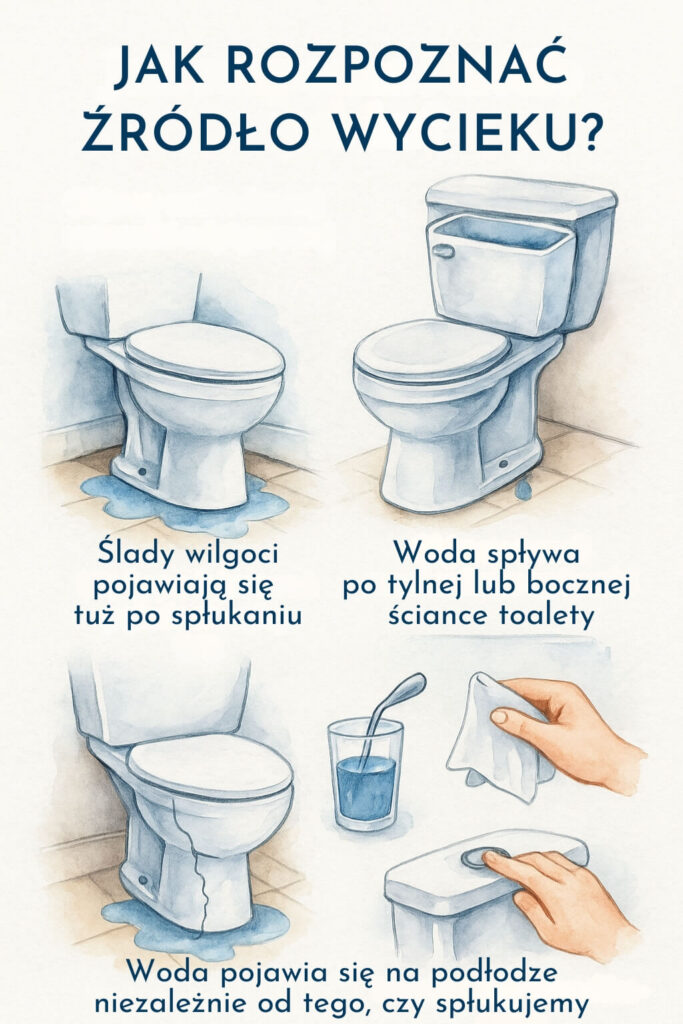 sedes przecieka przy podłodze – różne źródła wycieku sedes przecieka przy podłodze – rozpoznanie źródła