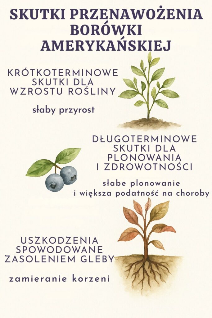 najczęstsze skutki przenawożenia borówki amerykańskiej widoczne skutki przenawożenia borówki