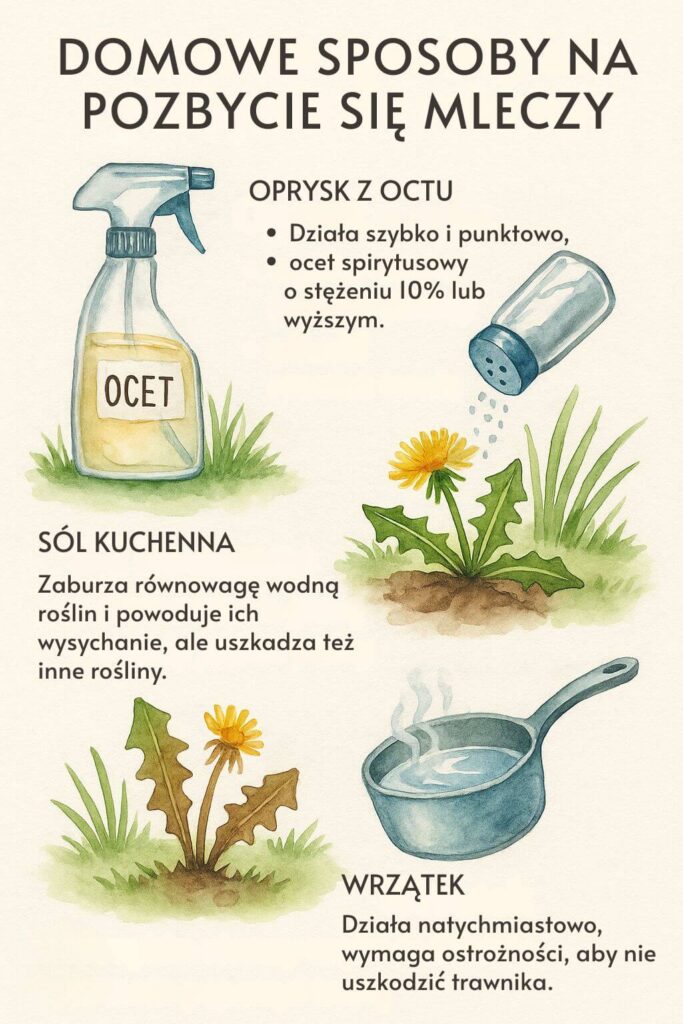 Jak się pozbyć mleczy z trawnika? Domowe sposoby 