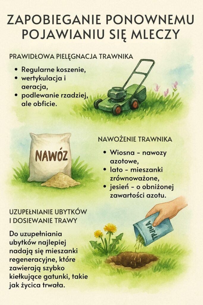 Zapobieganie ponownemu pojawieniu się mleczy w ogrodzie 